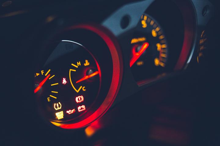 Warning lights appear on the dashboard of a car, requiring diagnostic check at Shurlock Row Garage